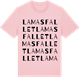 Pink Cotton t-shirt med Lamasfallet ordlek t-shirt