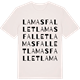 Vintage White t-shirt med Lamasfallet ordlek t-shirt