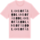 Pink Cotton t-shirt med Lambo fäbod ordlek t-shirt