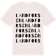 Vintage White t-shirt med Landforsen ordlek t-shirt