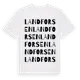 White t-shirt med Landforsen ordlek t-shirt