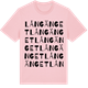 Pink Cotton t-shirt med Långänget ordlek t-shirt