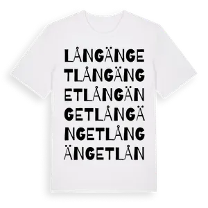 Långänget ordlek t-shirt – ekologisk bomull t-shirt från Pinshirt