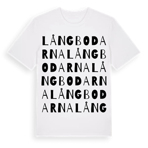 Långbodarna ordlek t-shirt – ekologisk bomull t-shirt från Pinshirt