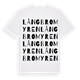 White t-shirt med Långbromyren ordlek t-shirt
