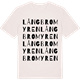 Vintage White t-shirt med Långbromyren ordlek t-shirt