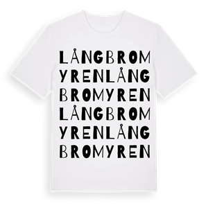 Långbromyren ordlek t-shirt – ekologisk bomull t-shirt från Pinshirt