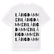 White t-shirt med Långdammen ordlek t-shirt