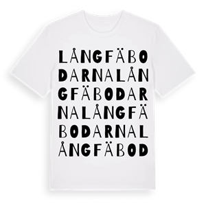 Långfäbodarna ordlek t-shirt – ekologisk bomull t-shirt från Pinshirt