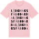 Pink Cotton t-shirt med Långhagsfäbodarna ordlek t-shirt