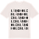 Vintage White t-shirt med Långholen ordlek t-shirt