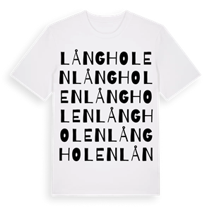Långholen ordlek t-shirt – ekologisk bomull t-shirt från Pinshirt