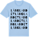 Blue Soul t-shirt med Långlandet ordlek t-shirt