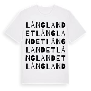 Långlandet ordlek t-shirt – ekologisk bomull t-shirt från Pinshirt
