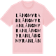 Pink Cotton t-shirt med Långmyran ordlek t-shirt