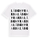 White t-shirt med Långmyrarna ordlek t-shirt