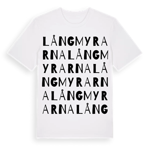 Långmyrarna ordlek t-shirt – ekologisk bomull t-shirt från Pinshirt