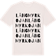 Vintage White t-shirt med Långmyrkojan ordlek t-shirt