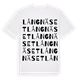 White t-shirt med Långnäset ordlek t-shirt