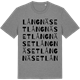 Mid Heather Gray t-shirt med Långnäset ordlek t-shirt