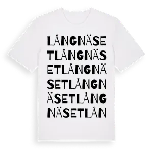 Långnäset ordlek t-shirt – ekologisk bomull t-shirt från Pinshirt