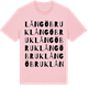 Pink Cotton t-shirt med Långö bruk ordlek t-shirt