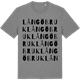 Mid Heather Gray t-shirt med Långö bruk ordlek t-shirt