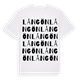 White t-shirt med Långön ordlek t-shirt