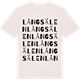 Vintage White t-shirt med Långsälen ordlek t-shirt