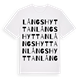 White t-shirt med Långshyttan ordlek t-shirt