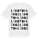 White t-shirt med Långt om länge ordlek t-shirt