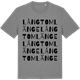 Mid Heather Gray t-shirt med Långt om länge ordlek t-shirt
