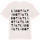 Vintage White t-shirt med Långtäkt ordlek t-shirt