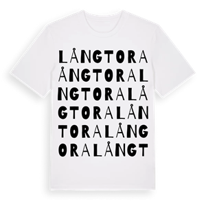 Långtora ordlek t-shirt – ekologisk bomull t-shirt från Pinshirt