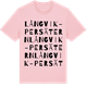 Pink Cotton t-shirt med Långvik-Persätern ordlek t-shirt