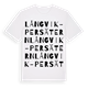 White t-shirt med Långvik-Persätern ordlek t-shirt