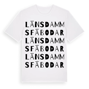 Länsdamms fäbodar ordlek t-shirt – ekologisk bomull t-shirt från Pinshirt