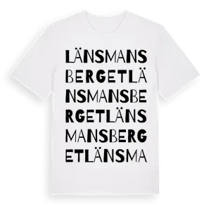 Länsmansberget ordlek t-shirt – ekologisk bomull t-shirt från Pinshirt