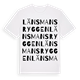 White t-shirt med Länsmansryggen ordlek t-shirt