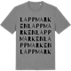 Mid Heather Gray t-shirt med Lappmarken ordlek t-shirt