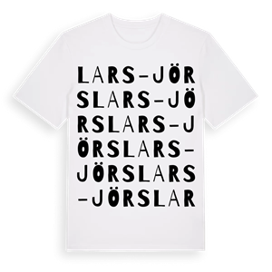 Lars-Jörs ordlek t-shirt – ekologisk bomull t-shirt från Pinshirt