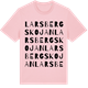 Pink Cotton t-shirt med Larsbergskojan ordlek t-shirt