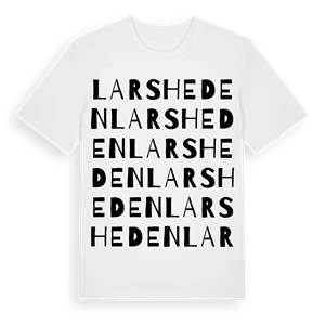 Larsheden ordlek t-shirt – ekologisk bomull t-shirt från Pinshirt