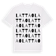 White t-shirt med Lattao ordlek t-shirt