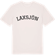 Vintage White t-shirt med Laxsjön böjd t-shirt