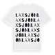 White t-shirt med Laxsjön ordlek t-shirt