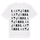 White t-shirt med Laxtjärn ordlek t-shirt