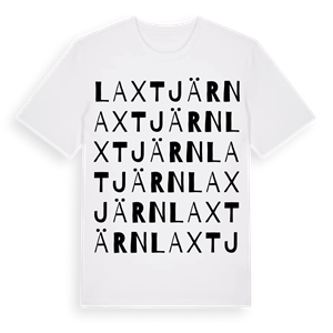 Laxtjärn ordlek t-shirt – ekologisk bomull t-shirt från Pinshirt
