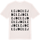 Vintage White t-shirt med Lejde ordlek t-shirt