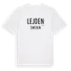 White t-shirt med Lejden i Sverige t-shirt